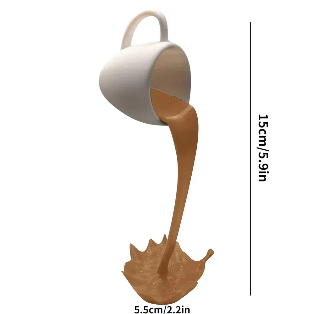 Suspended Coffee: Floating Mug Art Sculpture