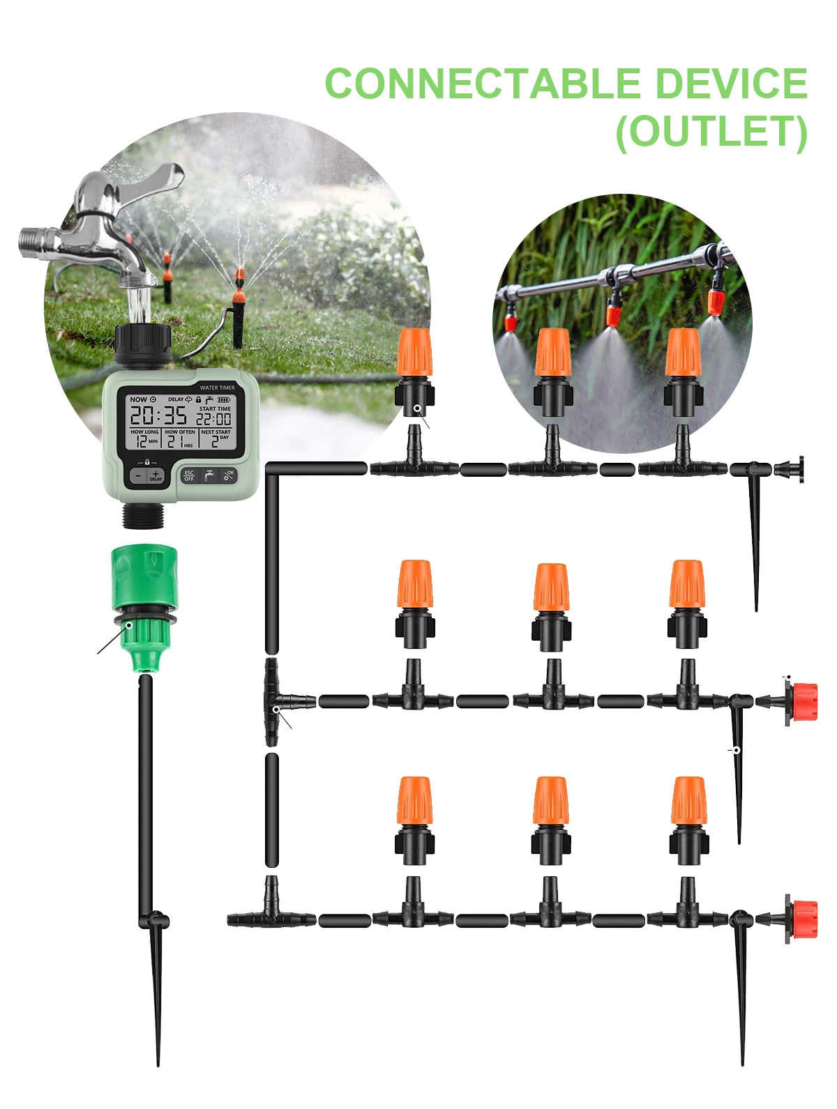 Automatic Water Timer Garden Digital Irrigation Machine Intelligent Sprinkler Used Outdoor to Save Water