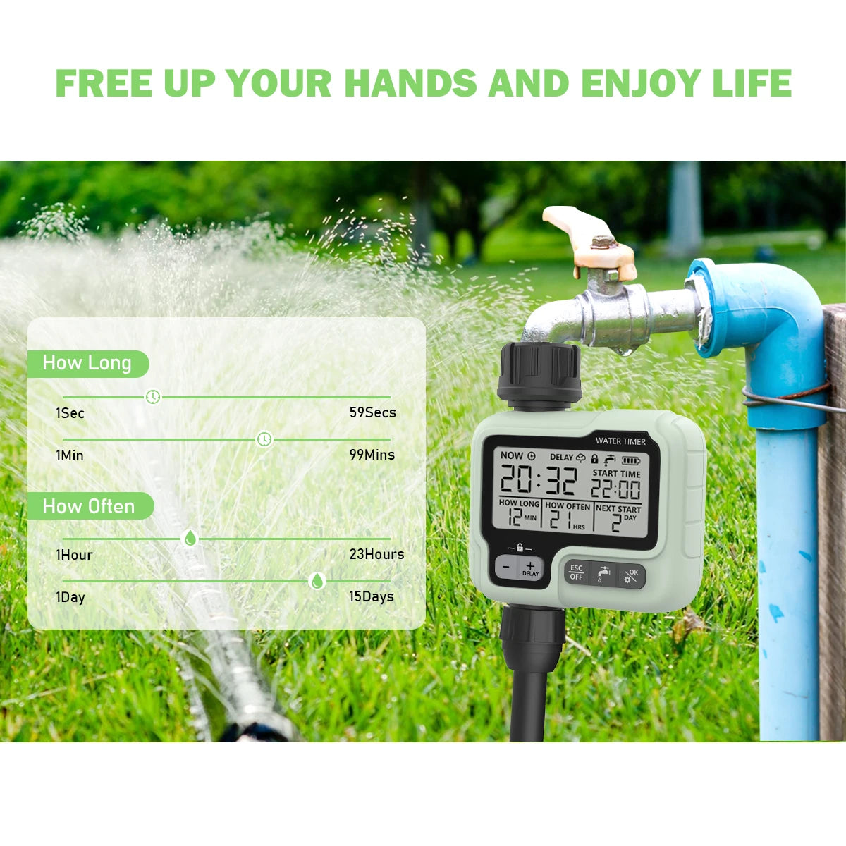 Automatic Water Timer Garden Digital Irrigation Machine Intelligent Sprinkler Used Outdoor to Save Water